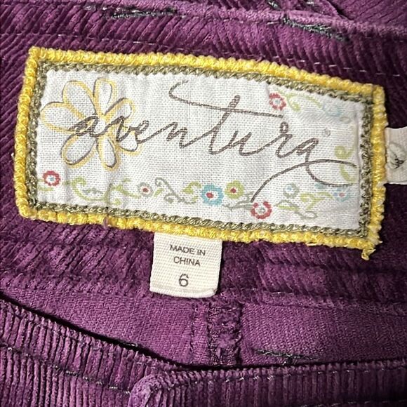 Aventura — organic cotton fabric  purple jeans size 6 - Picture 7 of 15